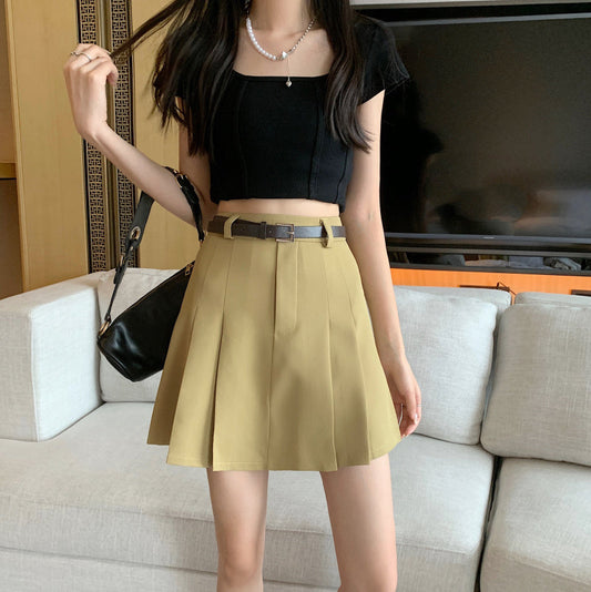 カレッジ風イレギュラーAラインスカート♡脚長効果で大人可愛い S1872