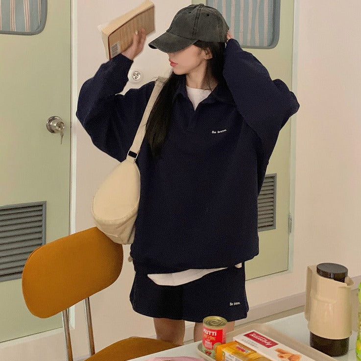 ポロシャツ×ハーフパンツ カジュアルセットアップ♡ S2165