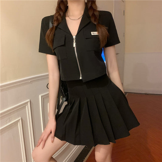 半袖ジャケット&プリーツスカートのセットアップ♡ S1435