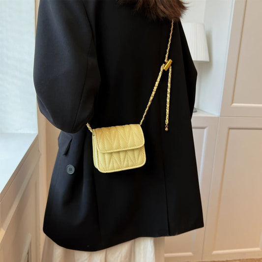 キルティングフラップミニショルダーバッグ S1808