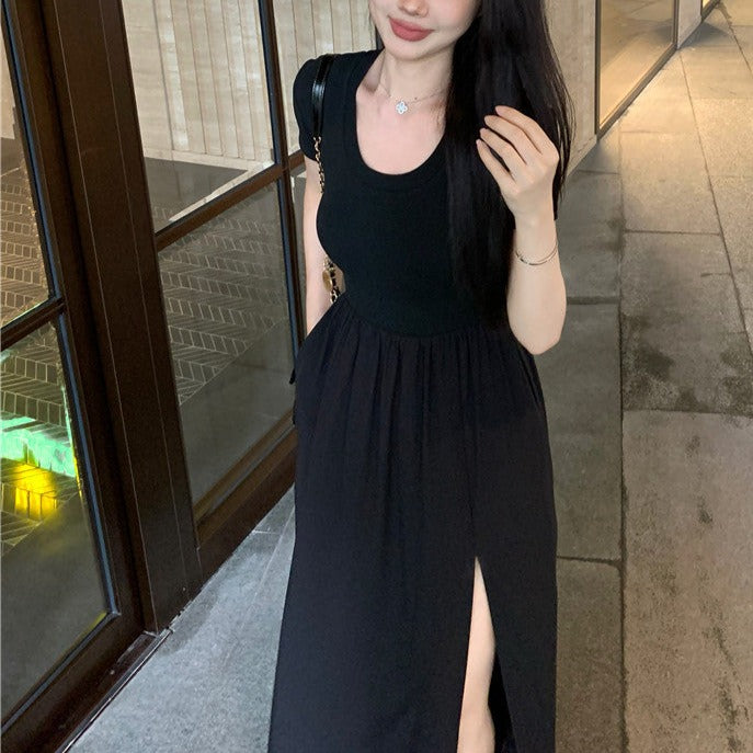ハイスリットワンピース♡ふんわりシルエットで大人可愛い S1666