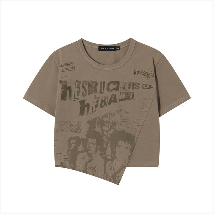 イレヘムデシャツ♡アシメデザイン半袖Tシャツ S1880