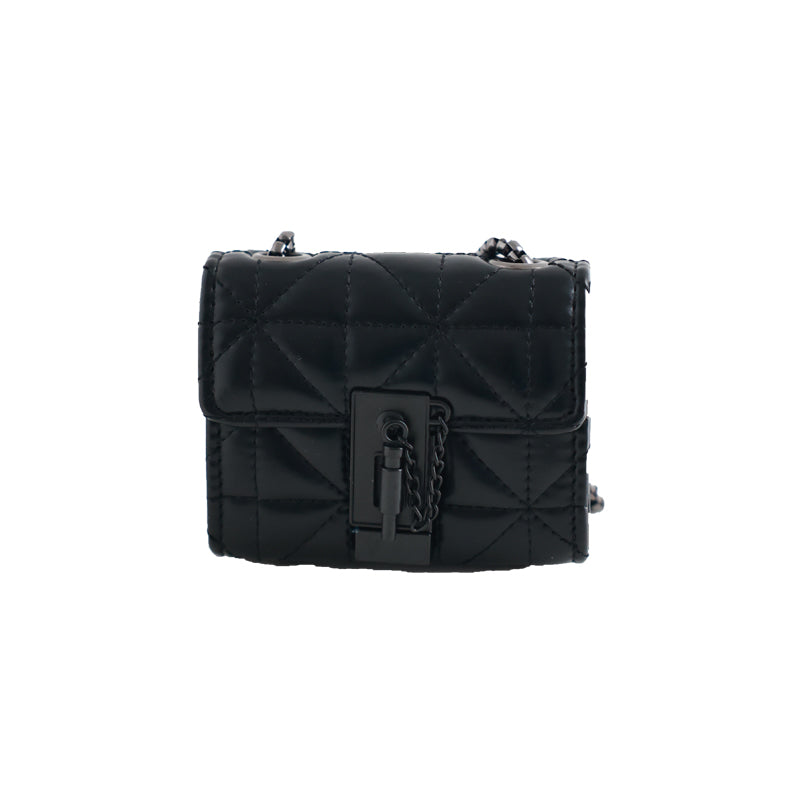 ブラックチェーンミニバッグ♡ミニウォレット風で大人可愛い S2208