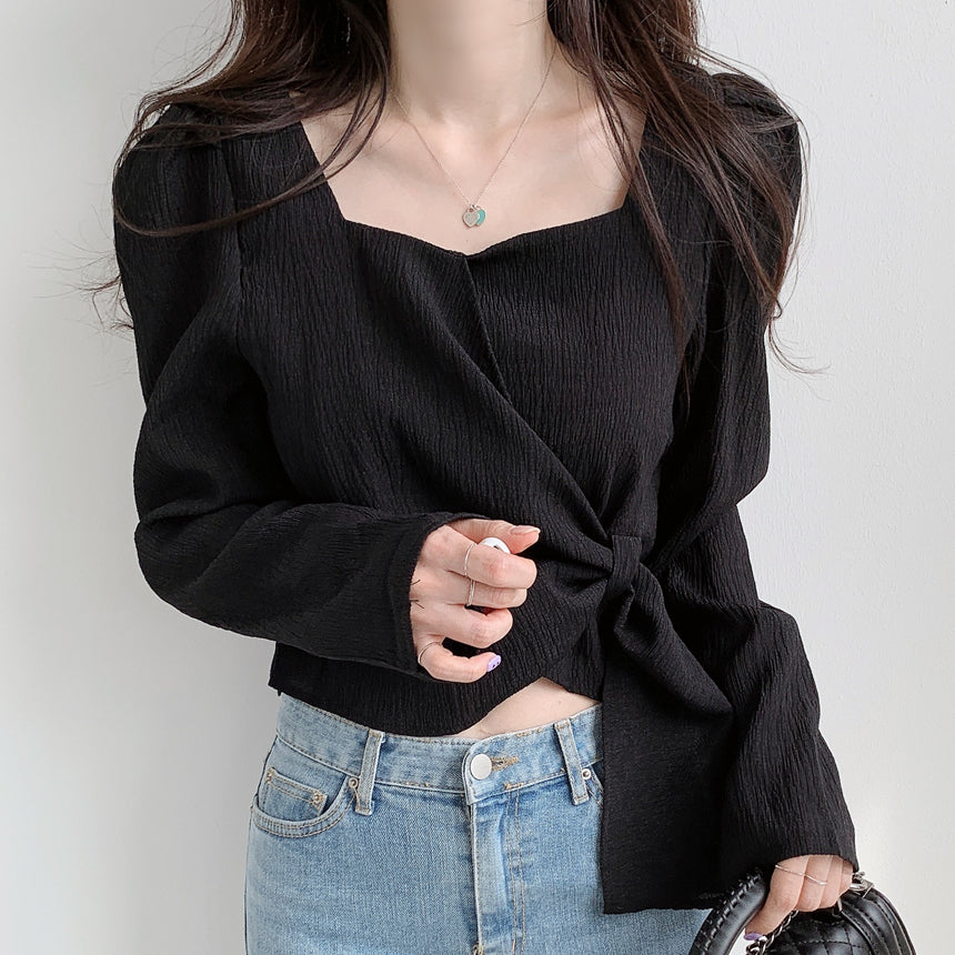 カシュクールブラウス♡ふんわり袖で大人可愛い S2291