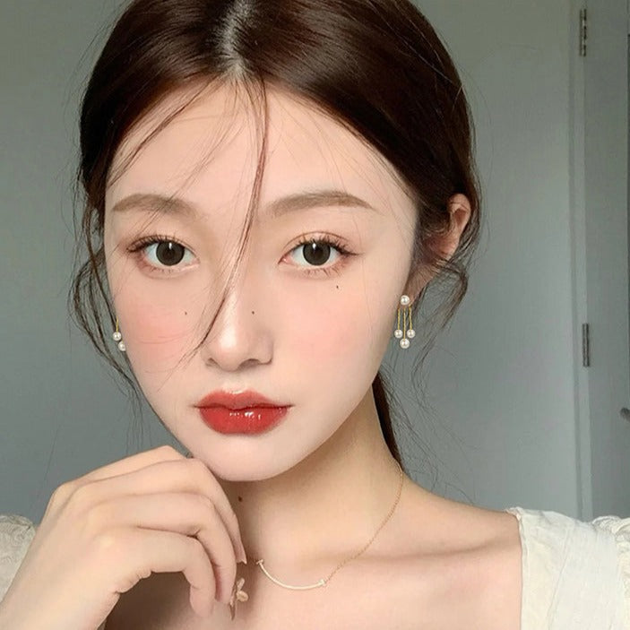2wayゆらゆらロングパールピアス♡大人可愛い S2345