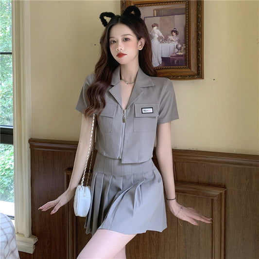 半袖ジャケット&プリーツスカートのセットアップ♡ S1435