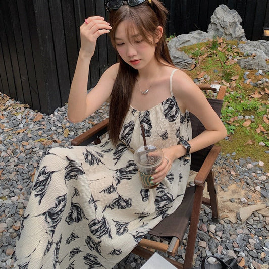 ヴィンテージ小花柄バックシャンワンピース S1403