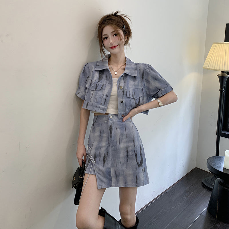 タイダイ柄デニムセットアップ♪大人可愛いコーデに◎ S1877