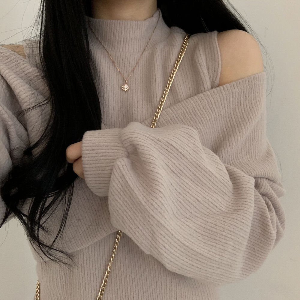 オフショルツーピースワンピース 秋冬の肌見せコーデに♡ S1128