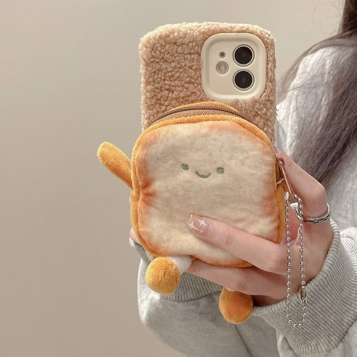 もこもこパン iPhoneケース ポーチ付き S2514
