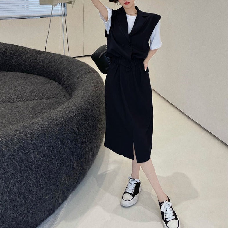 大人可愛いノースリーブジャケットセットアップ♡ S2310