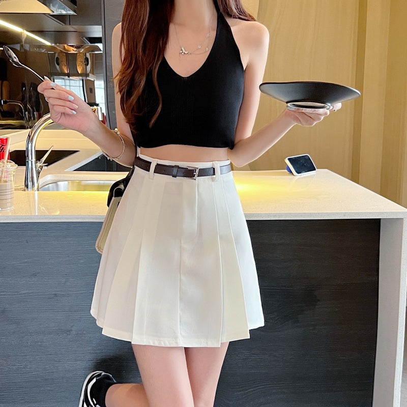カレッジ風イレギュラーAラインスカート♡脚長効果で大人可愛い S1872