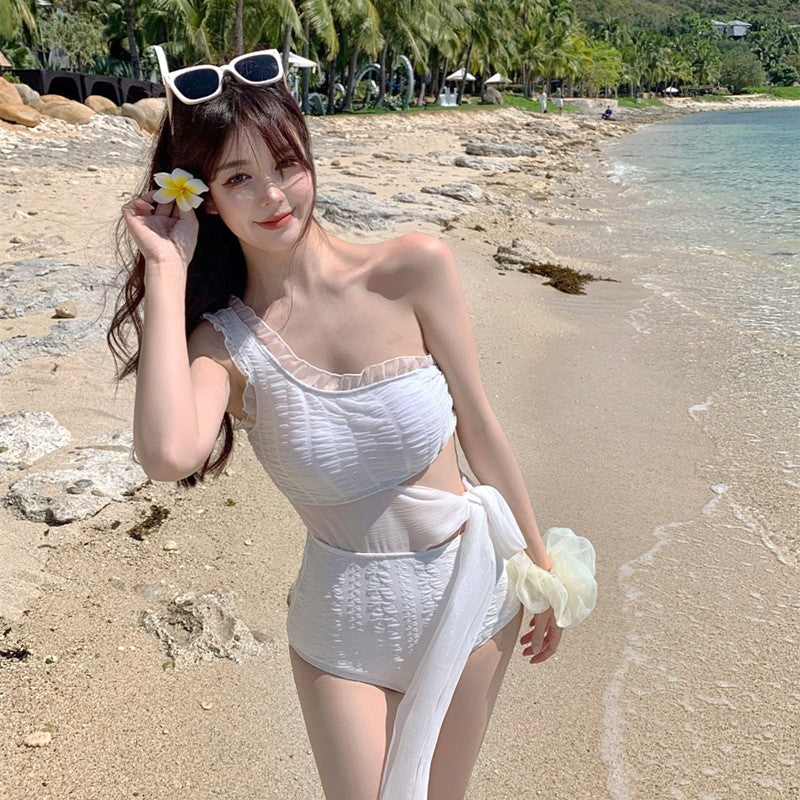 ウエストリボンで大人可愛い♡セクシースイムワンピース S2186