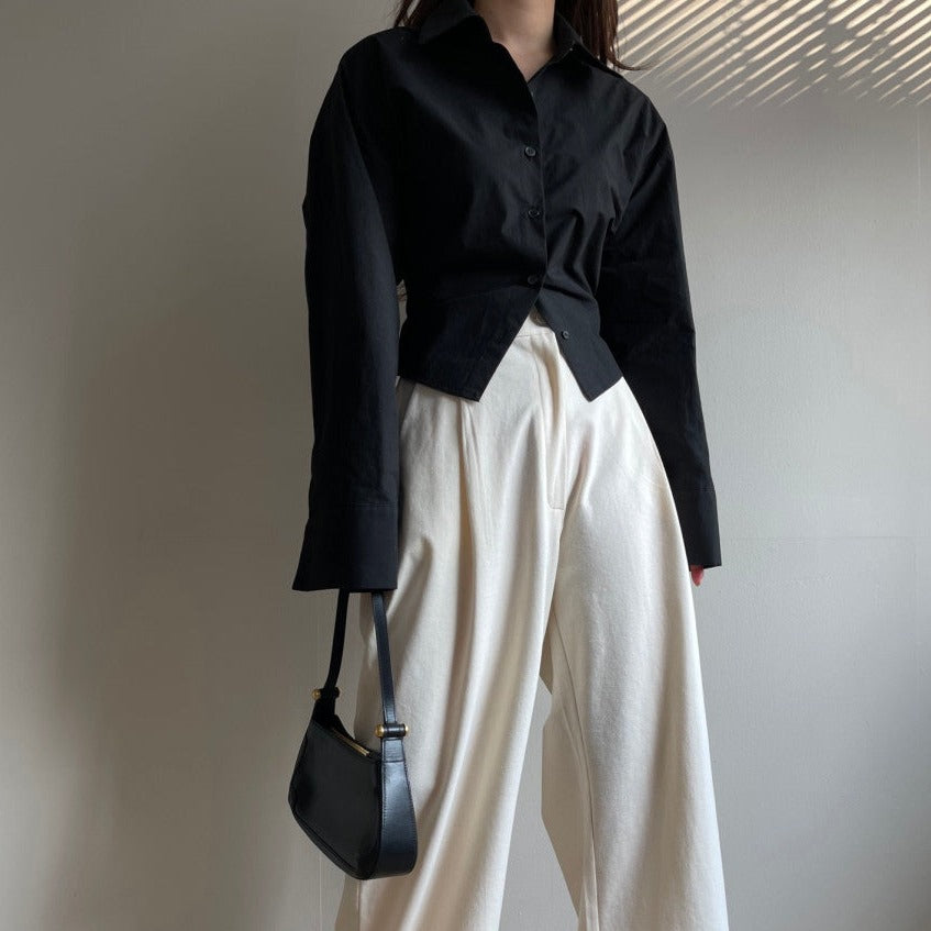 バックレースアップシャツ♡大人可愛いデザイン S2139