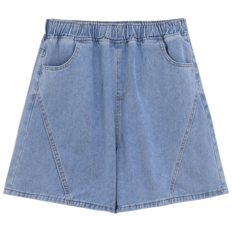 ハイウエストデニムショートパンツ 美脚効果抜群 S1874