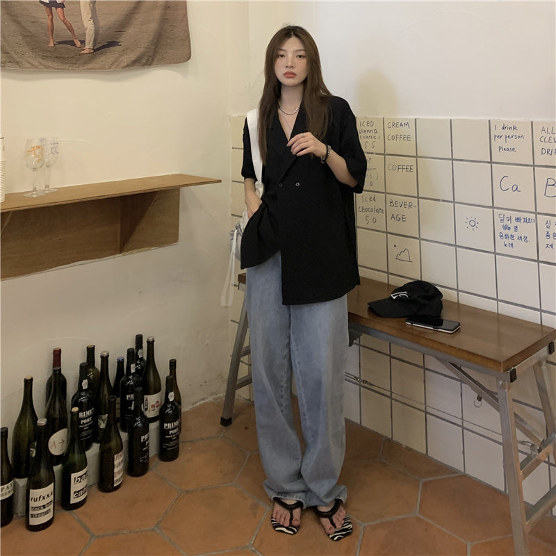 オーバーサイズ半袖シャツジャケット♡大人フェミニンに S1866