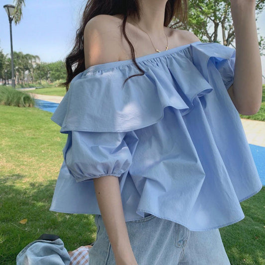 オフショル半袖ブラウス♡ふんわりガーリー S1433