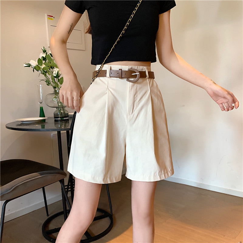 ベルト付きショートパンツ べっこうベルトでキュートに♡ S2412