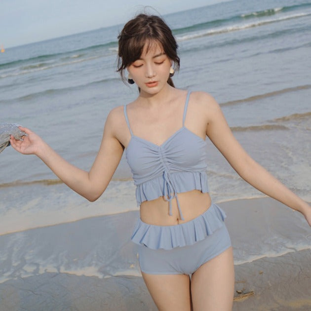 ラメトップス付き大人ガーリー水着セット S2185