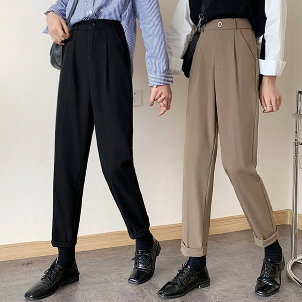 ハイウエストストレートパンツ 美脚シルエット S2154