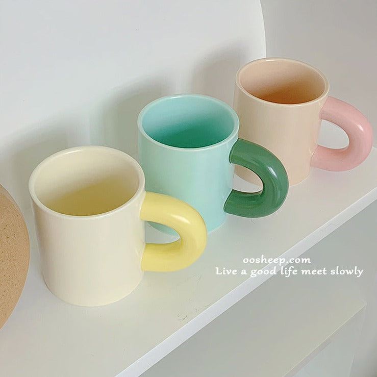 ぽってりマグカップ♡韓国風ハンドメイドでおうちカフェを可愛く S2069