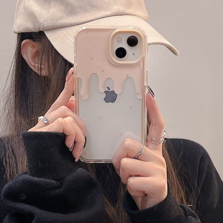 かわいいクリームiPhoneケース♡シンプルで被らないデザイン S2321