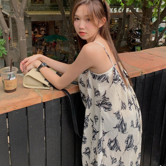 ヴィンテージ小花柄バックシャンワンピース S1403