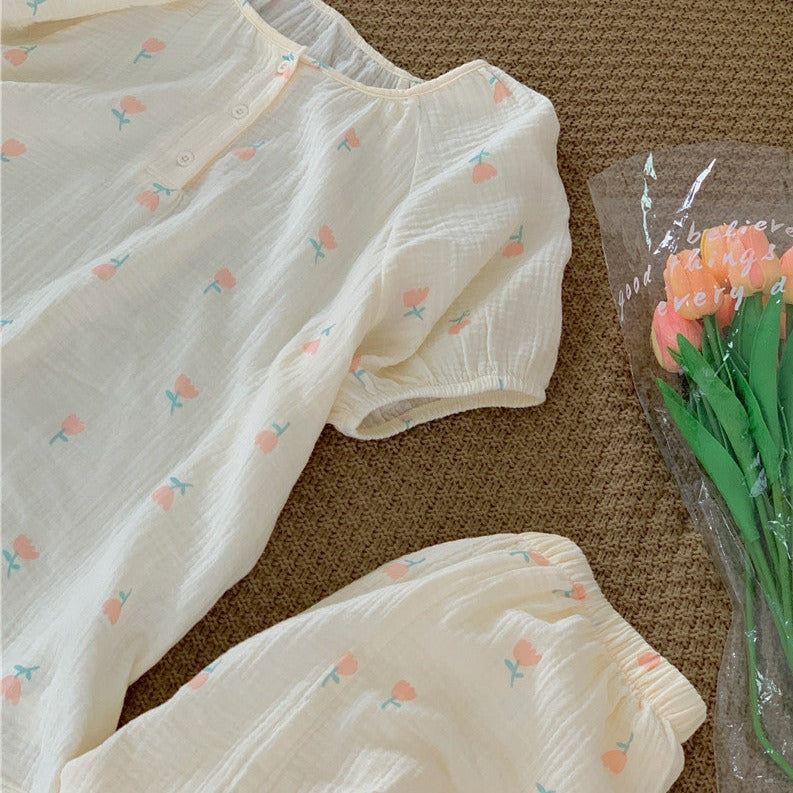 レトロチューリップルームウェア♡ゆるかわ部屋着 S2182