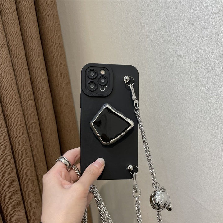 ブラックメタリックスマホショルダー S2241