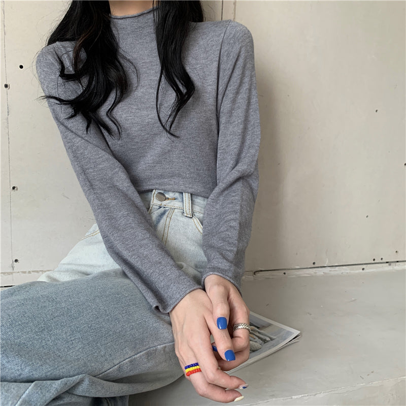 19色展開♡ベーシックハイネックニットトップス S1310