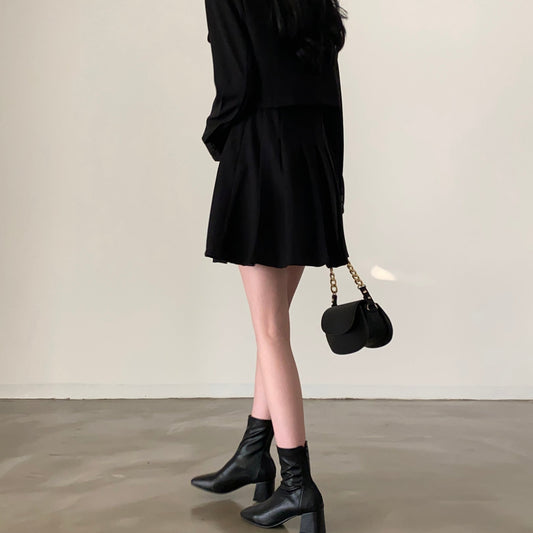 ジャケット風プリーツワンピース S1787