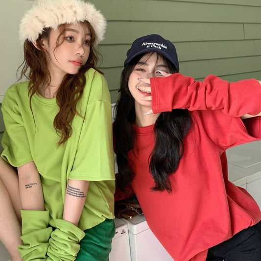 アームウォーマー付きTシャツ♡ゆるかわデザイン S1580