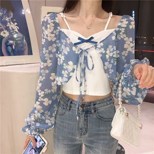 花柄スクエアネックキャミブラウス♡ S1486