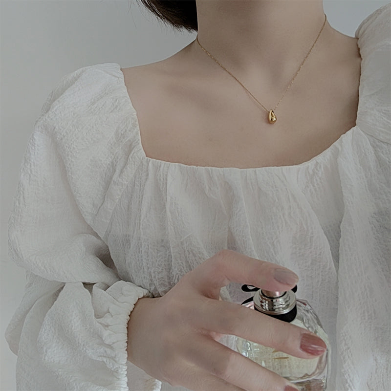 ドロップモチーフ シンプルネックレス♡ S2085