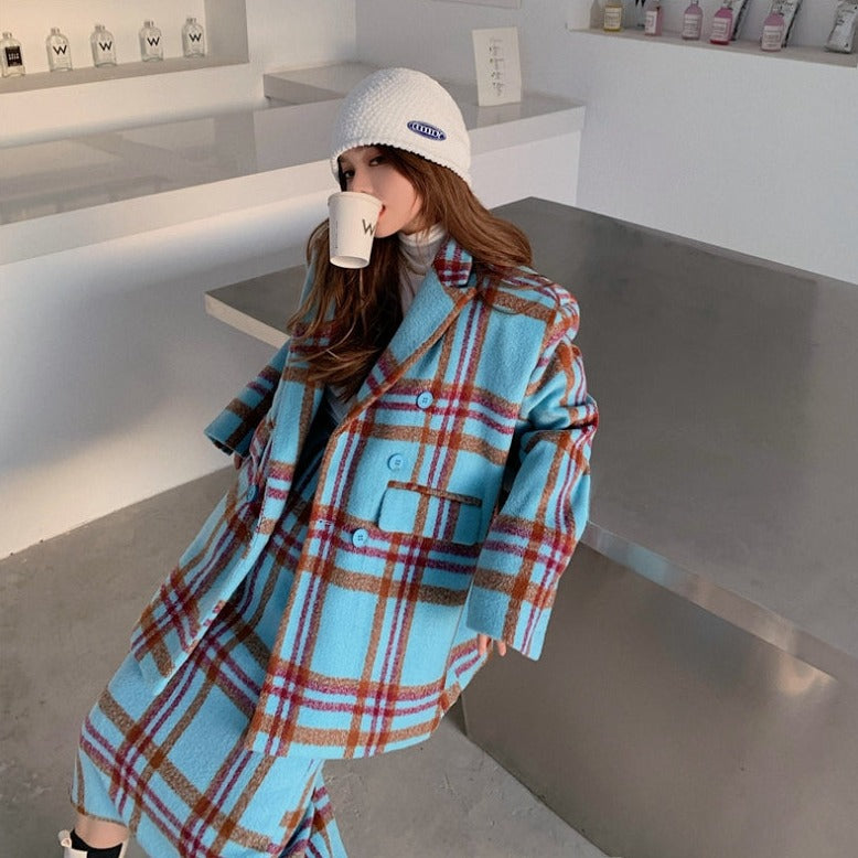 ビッグチェックのセットアップコーデ♡ S1061
