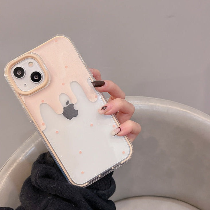 かわいいクリームiPhoneケース♡シンプルで被らないデザイン S2321