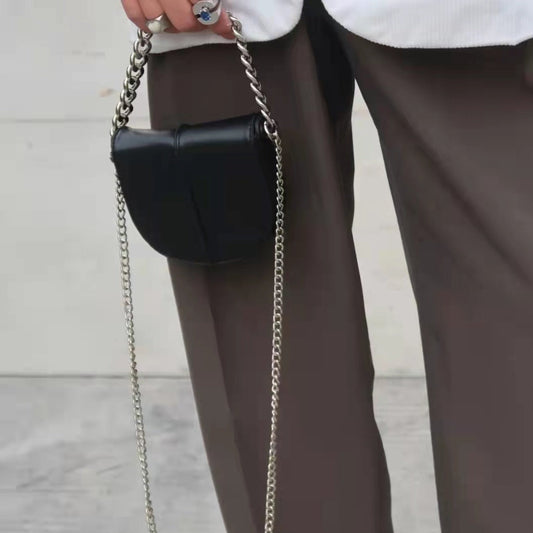 シルバーチェーンブラックミニバッグ♡ S1807