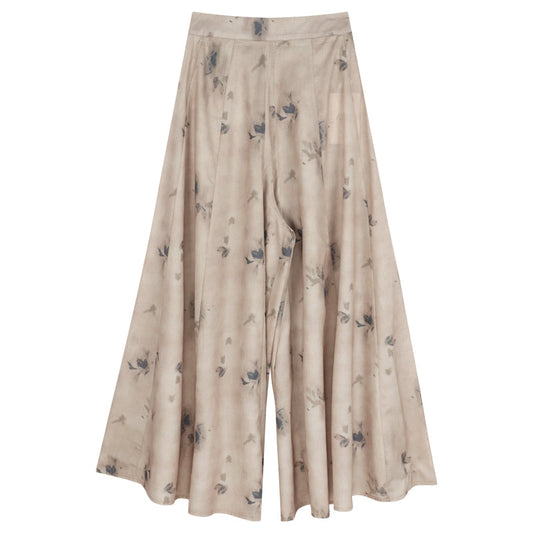 花柄ワイドパンツ ゆったり可愛いデザイン S1366