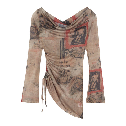 シックなシアートップス2枚セット♡大人可愛いデザイン S1332