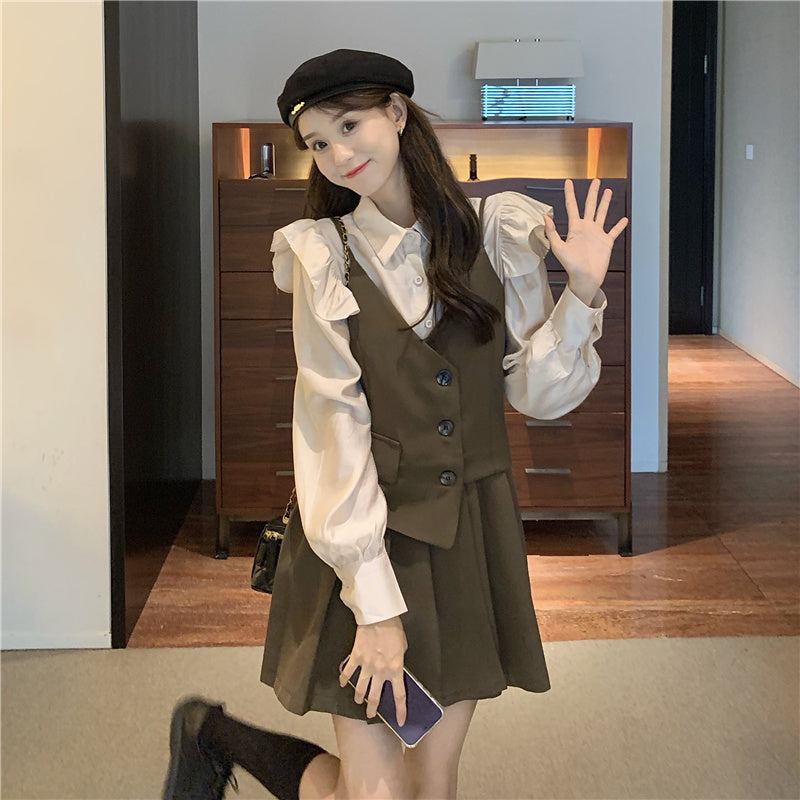 アシメキャミワンピセット【単品】かわいい日系スタイル S1943