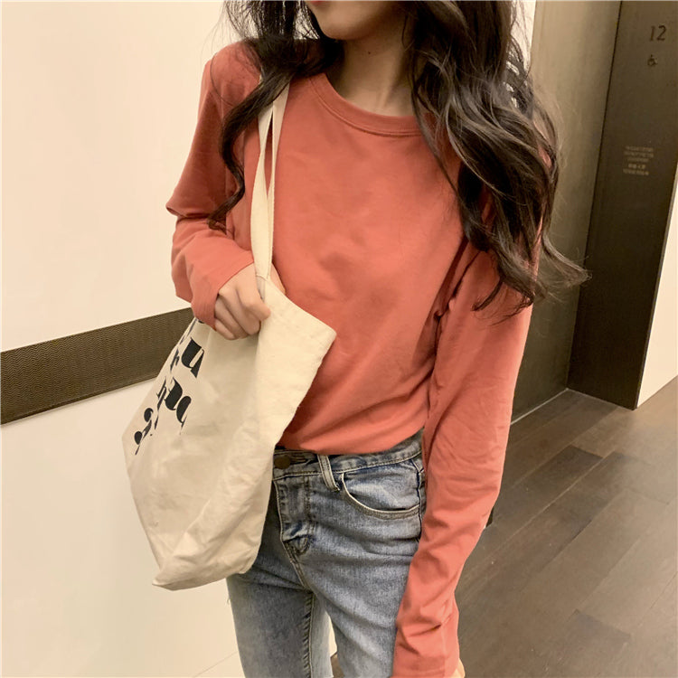 シンプルオーバーサイズクルーネックTシャツ S1268