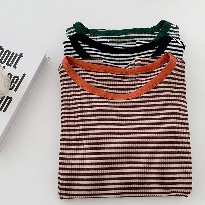 ボーダーTシャツ カジュアルで可愛いデザイン S1453