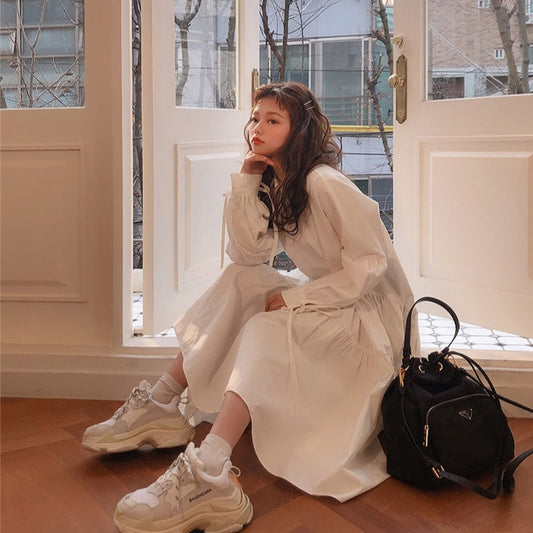 ベルト付きアシメティアードワンピース♡トレンドシルエット S1672