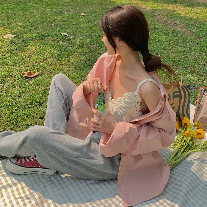 シンプルで着回し自由なオーバーシャツ♡ S1764