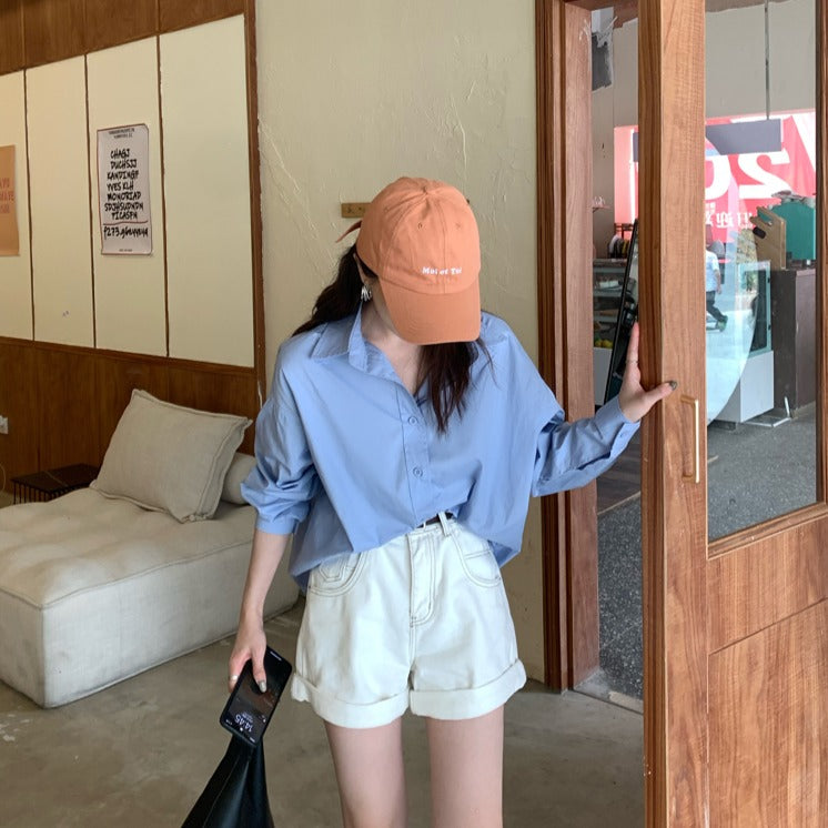 シンプルで着回し自由なオーバーシャツ♡ S1764