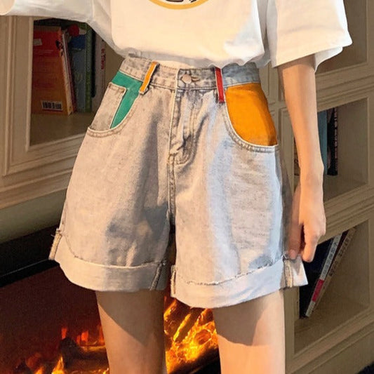 ミスマッチポケットデニムショートパンツ S1828