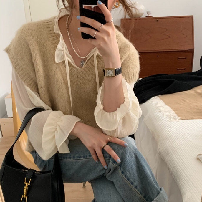 ふわもこモヘアニットベストセット♡ S1240