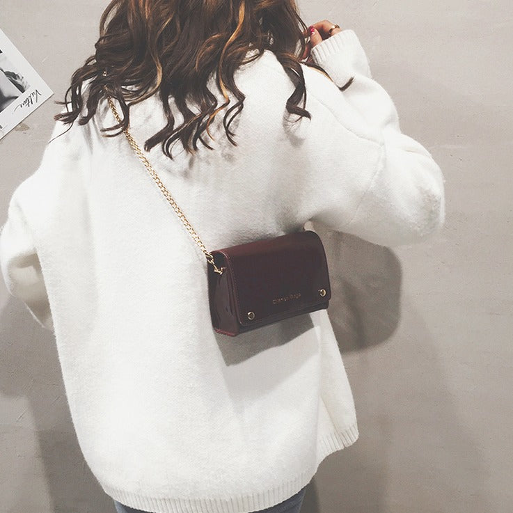 エナメルミニチェーンバッグ♡上品で使いやすい S2528