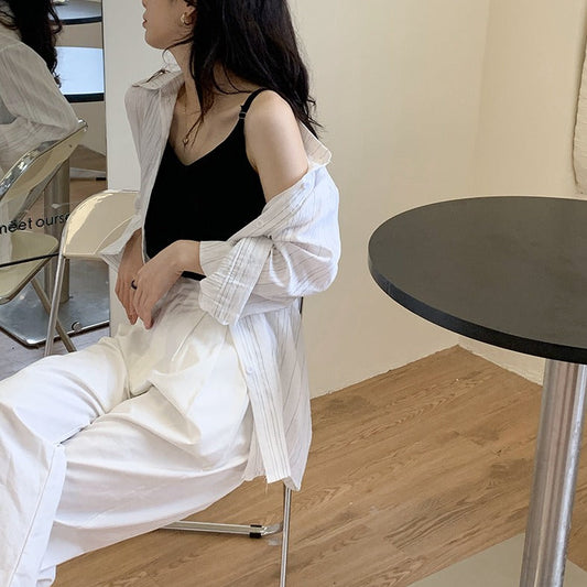 上質Vネックキャミ 大人可愛いデザイン S1469