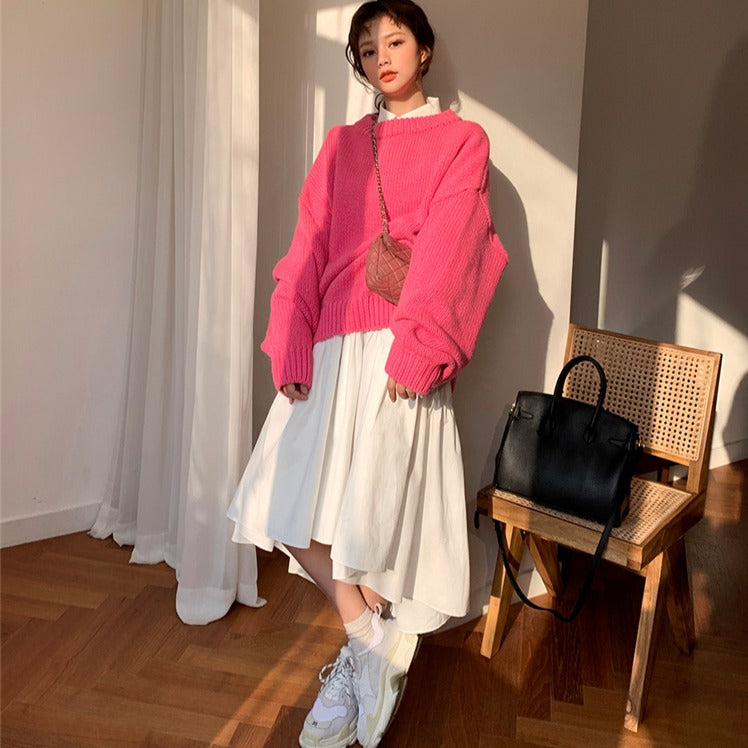 ベルト付きアシメティアードワンピース♡トレンドシルエット S1672